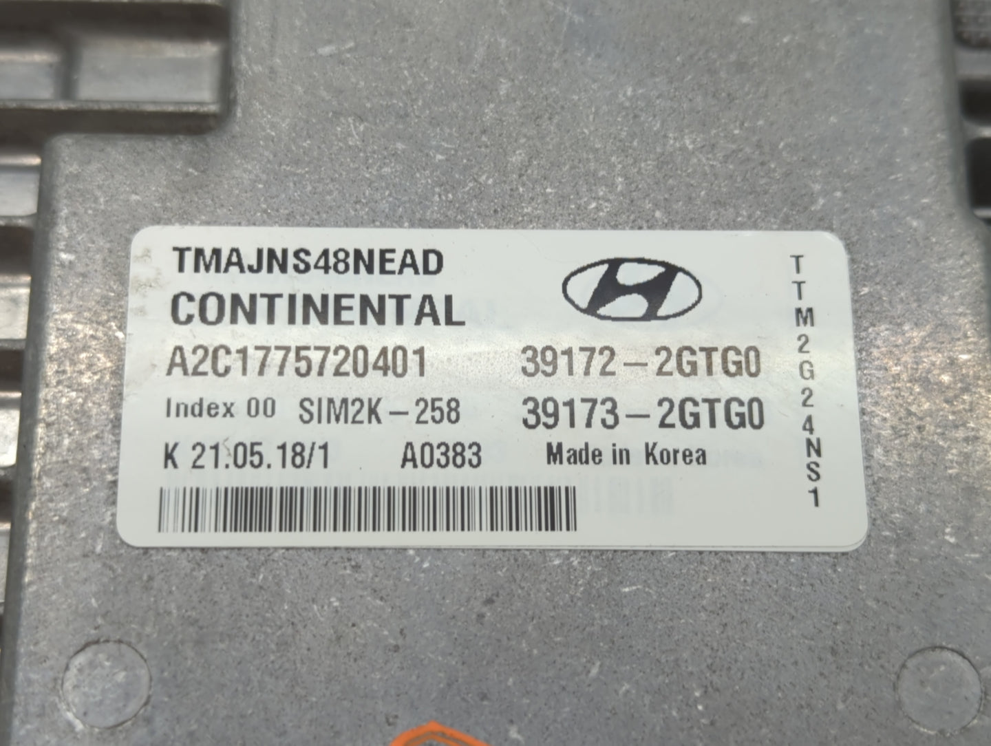 2019 Hyundai Santa Fe PCM Engine Control Computer ECU ECM PCU OEM P/N:39173-2GTG0 39172-2GTG0 Fits OEM Used Auto Parts - Oem