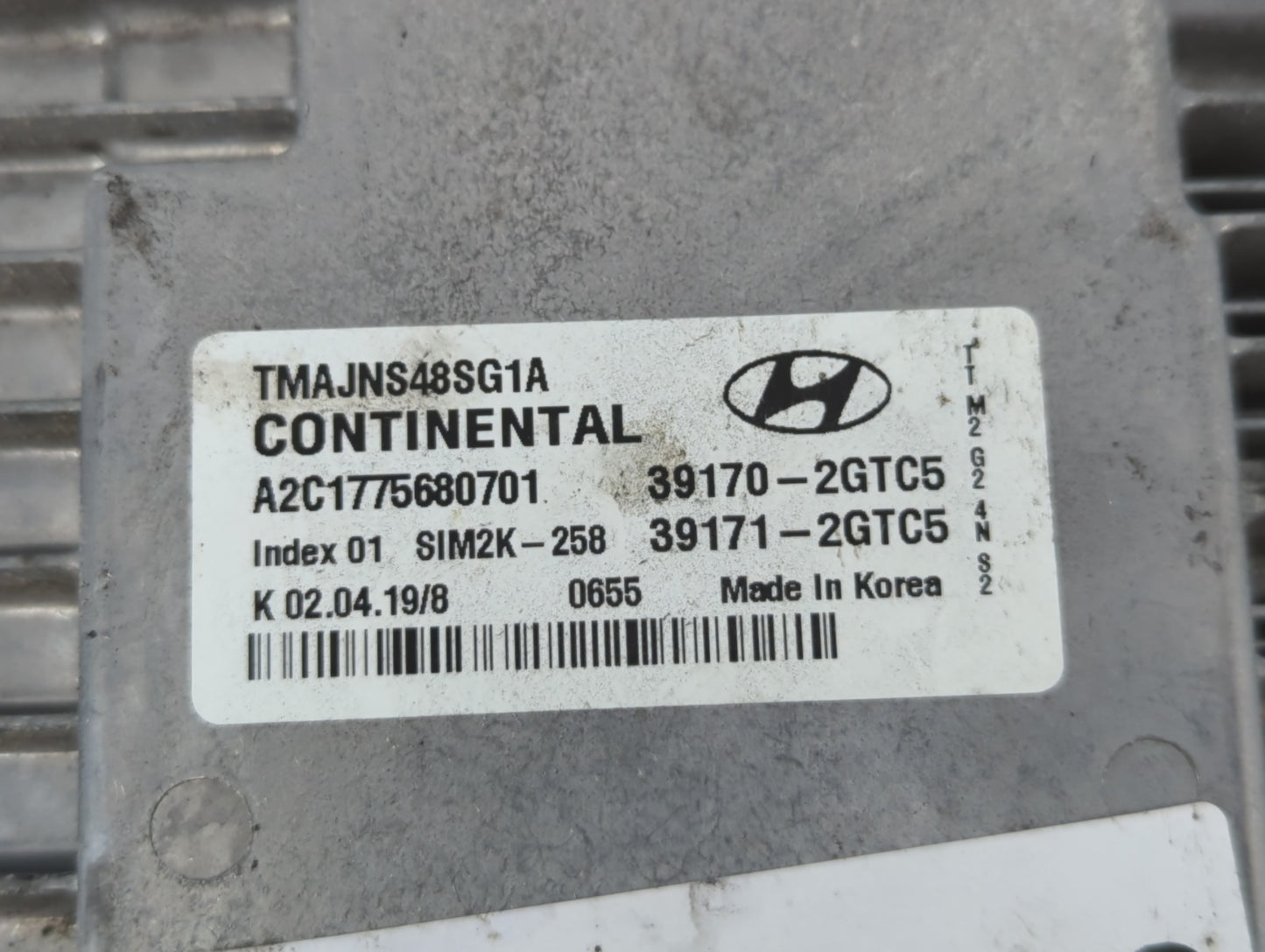 2019 Hyundai Santa Fe PCM Engine Control Computer ECU ECM PCU OEM P/N:39171-2GTC5 39170-2GTC5 Fits OEM Used Auto Parts - Oem
