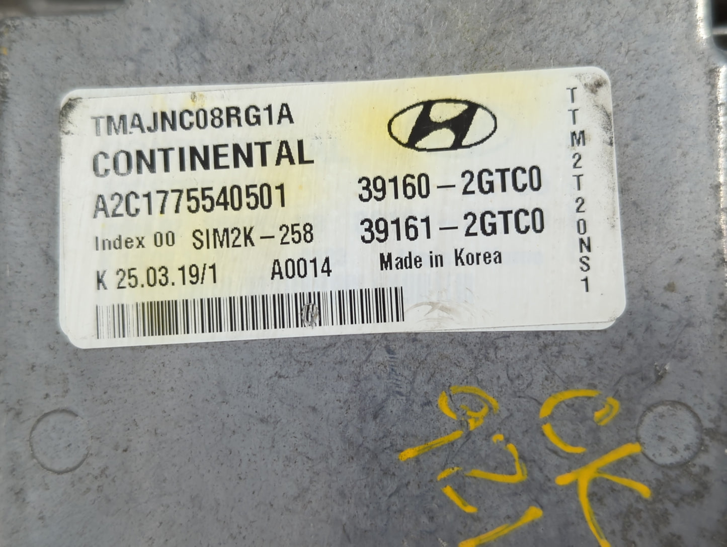 2019 Hyundai Santa Fe PCM Engine Control Computer ECU ECM PCU OEM P/N:39161-2GTC0 39160-2GTC0 Fits OEM Used Auto Parts - Oem