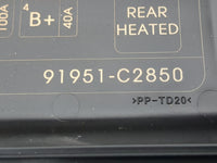 2018-2019 Hyundai Sonata Fusebox Fuse Box Panel Relay Module P/N:91951-C2850 Fits Fits 2018 2019 OEM Used Auto Parts - Oemus