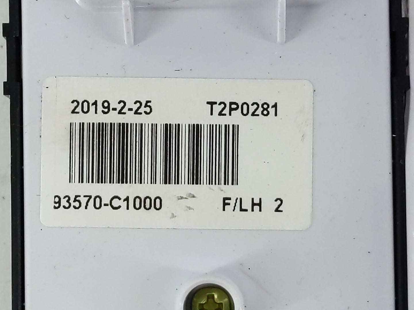 2015-2019 Hyundai Sonata Master Power Window Switch Replacement Driver Side Left P/N:93570-C1000 Fits OEM Used Auto Parts - 