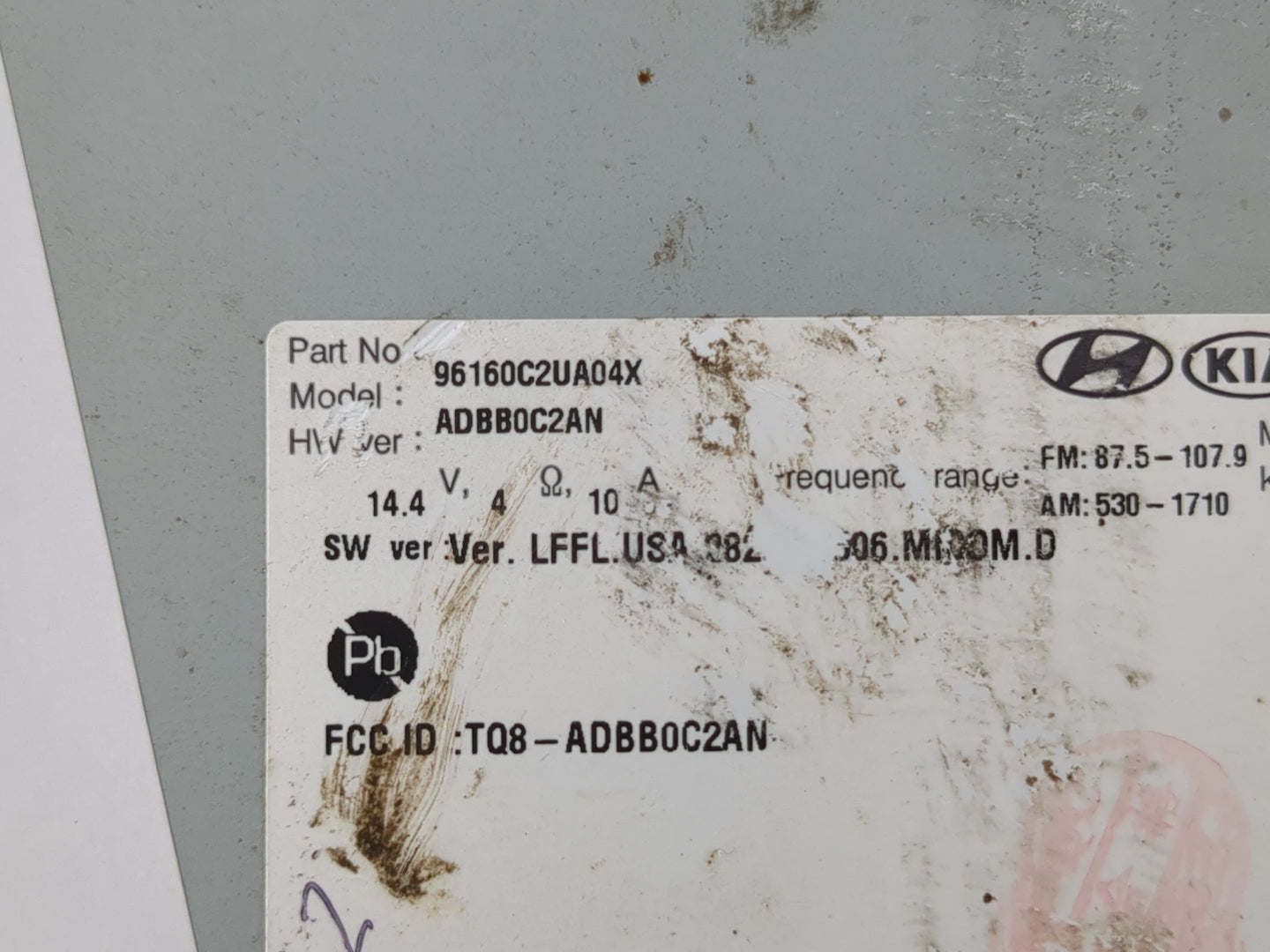 2018-2019 Hyundai Sonata Radio AM FM Cd Player Receiver Replacement P/N:96160C2UA04X Fits Fits 2018 2019 OEM Used Auto Parts