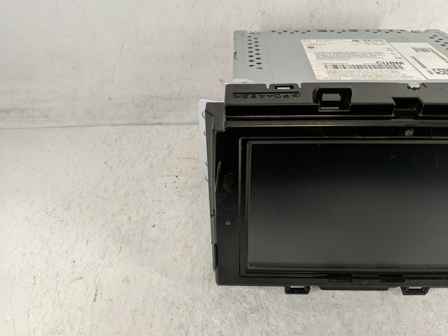 2018-2019 Hyundai Sonata Radio AM FM Cd Player Receiver Replacement P/N:96160C2UB04X Fits Fits 2018 2019 OEM Used Auto Parts