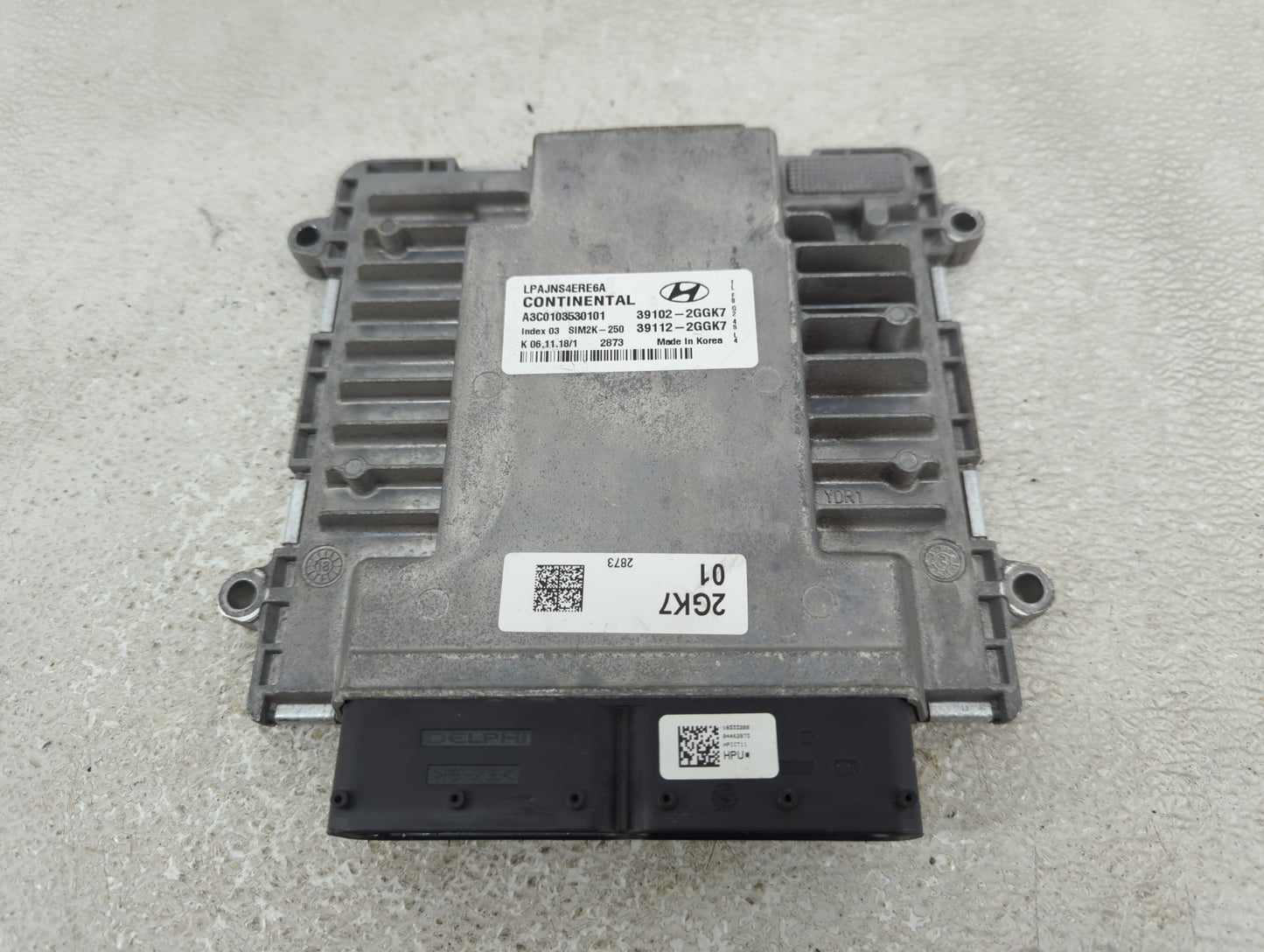 2018-2019 Hyundai Sonata PCM Engine Control Computer ECU ECM PCU OEM P/N:39112-2GGK7 39102-2GGK7 Fits Fits 2018 2019 OEM Use