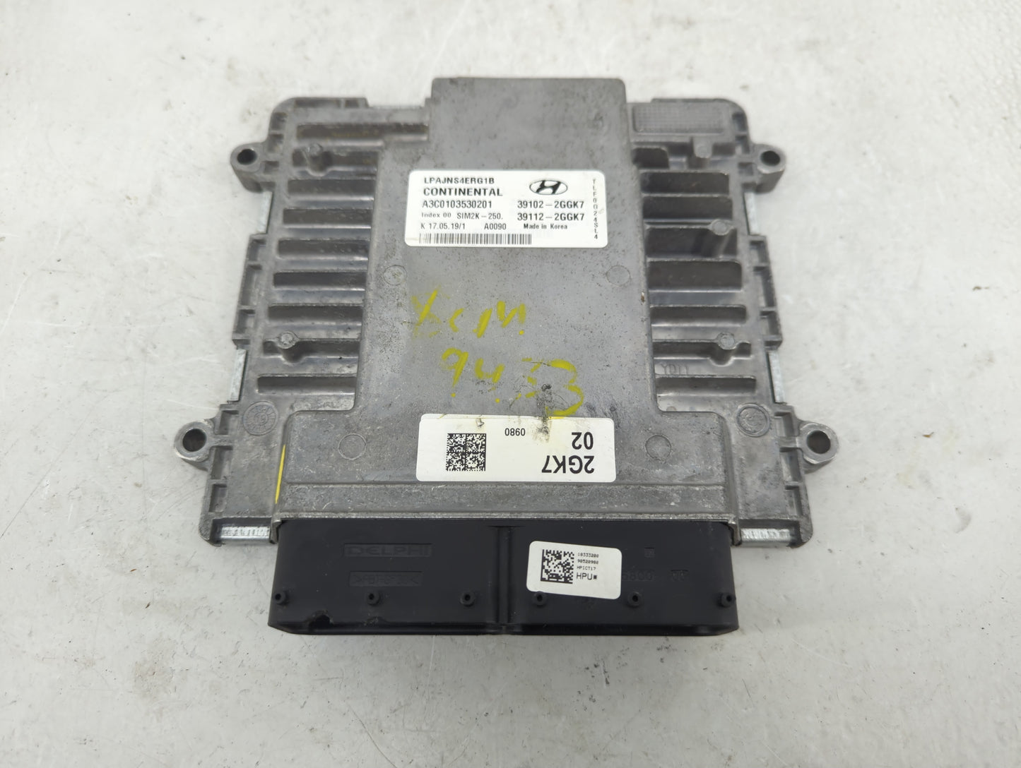 2018-2019 Hyundai Sonata PCM Engine Control Computer ECU ECM PCU OEM P/N:39112-2GGK7 39102-2GGK7 Fits Fits 2018 2019 OEM Use