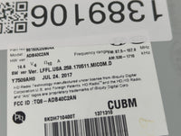 2018-2019 Hyundai Sonata Radio AM FM Cd Player Receiver Replacement P/N:96160C20B04X Fits Fits 2018 2019 OEM Used Auto Parts