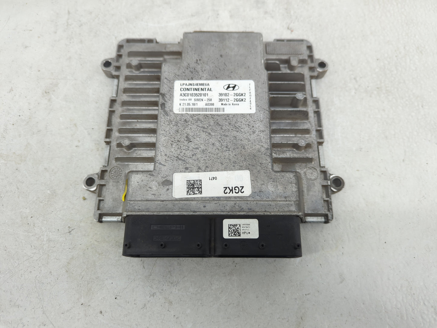 2018-2019 Hyundai Sonata PCM Engine Control Computer ECU ECM PCU OEM P/N:39112-2GGK2 39102-2GGK2 Fits Fits 2018 2019 OEM Use