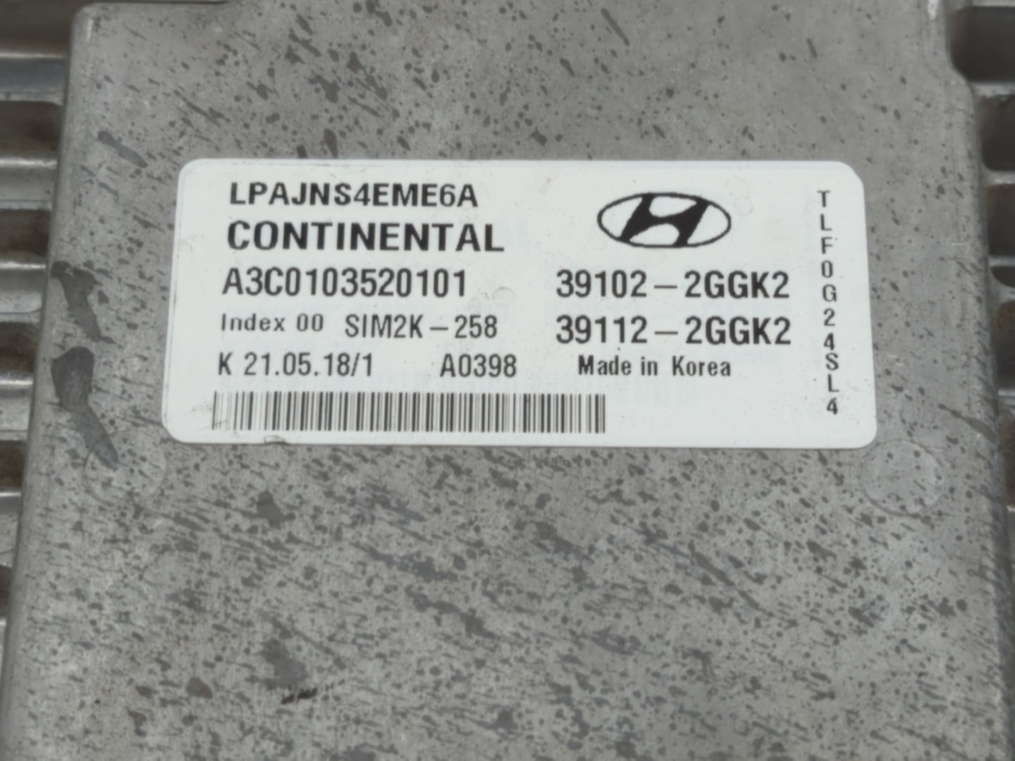 2018-2019 Hyundai Sonata PCM Engine Control Computer ECU ECM PCU OEM P/N:39112-2GGK2 39102-2GGK2 Fits Fits 2018 2019 OEM Use