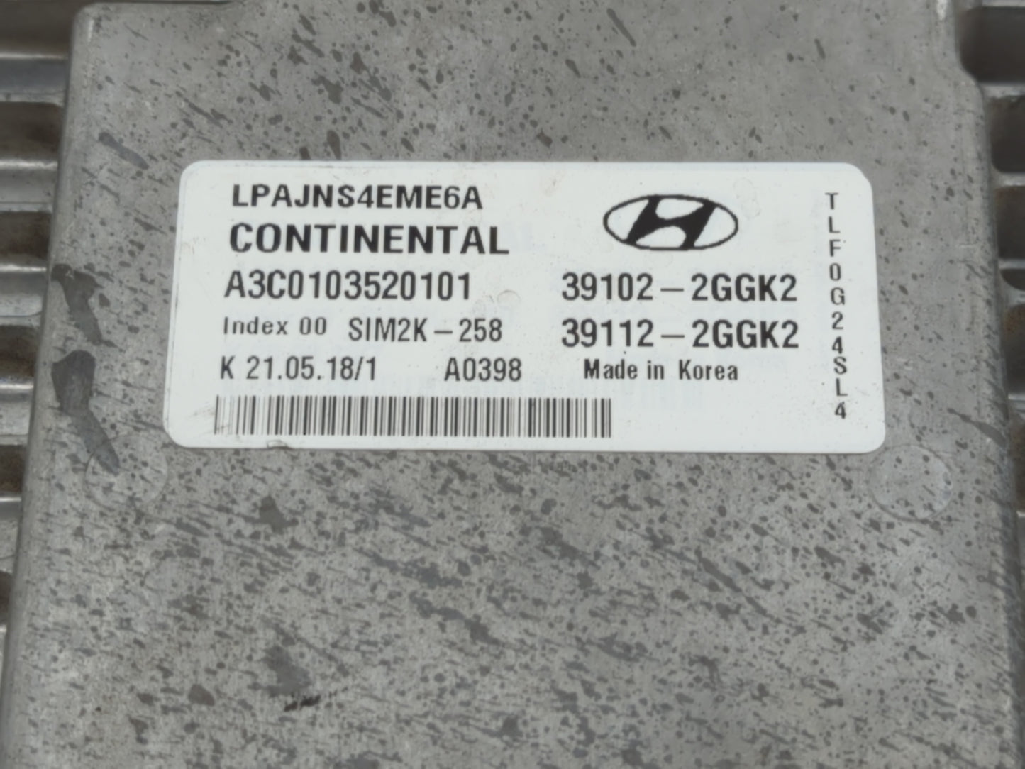 2018-2019 Hyundai Sonata PCM Engine Control Computer ECU ECM PCU OEM P/N:39112-2GGK2 39102-2GGK2 Fits Fits 2018 2019 OEM Use