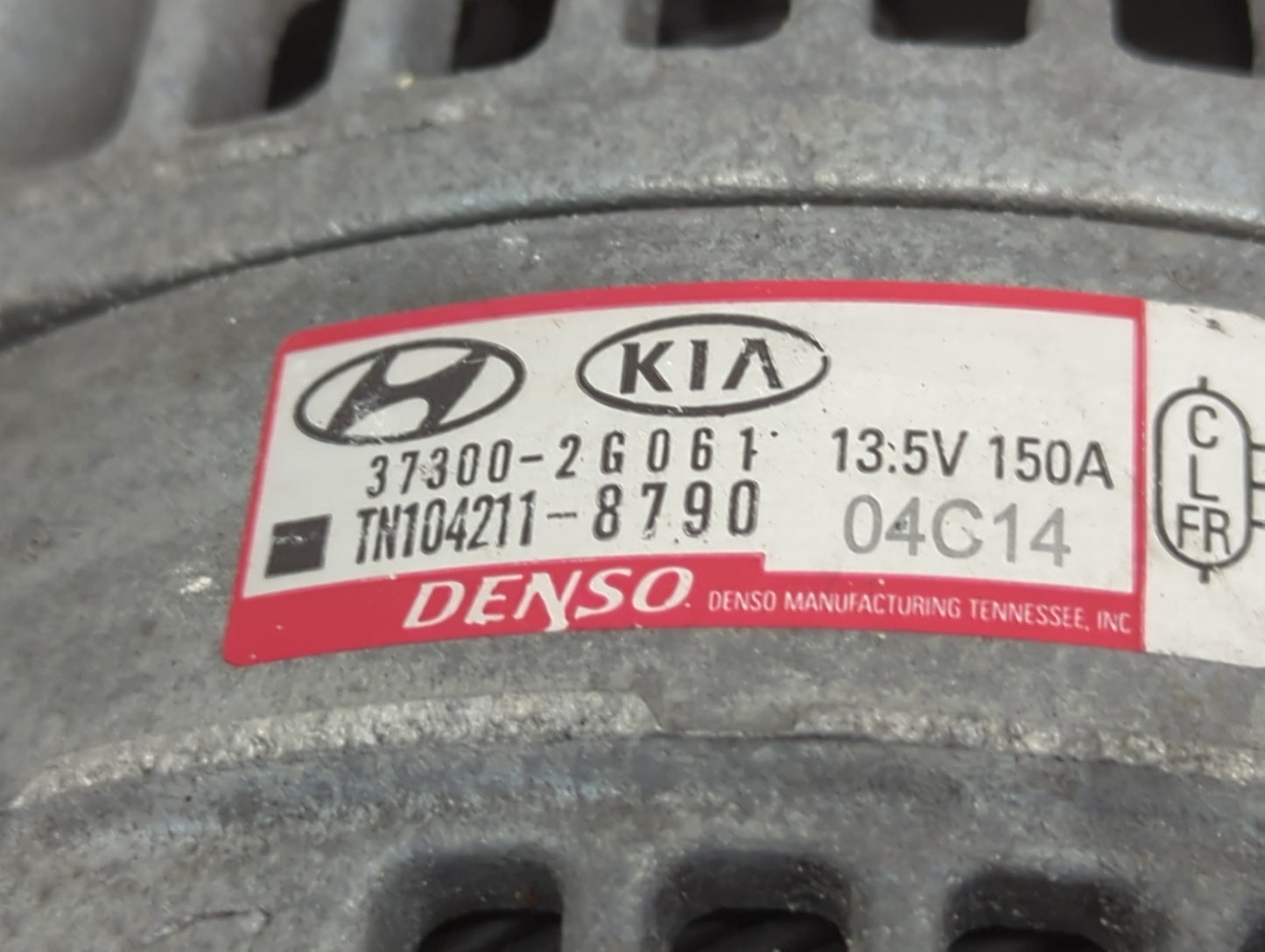 2015-2019 Hyundai Sonata Alternator Replacement Generator Charging Assembly Engine OEM P/N:37300-2G061 Fits OEM Used Auto Pa