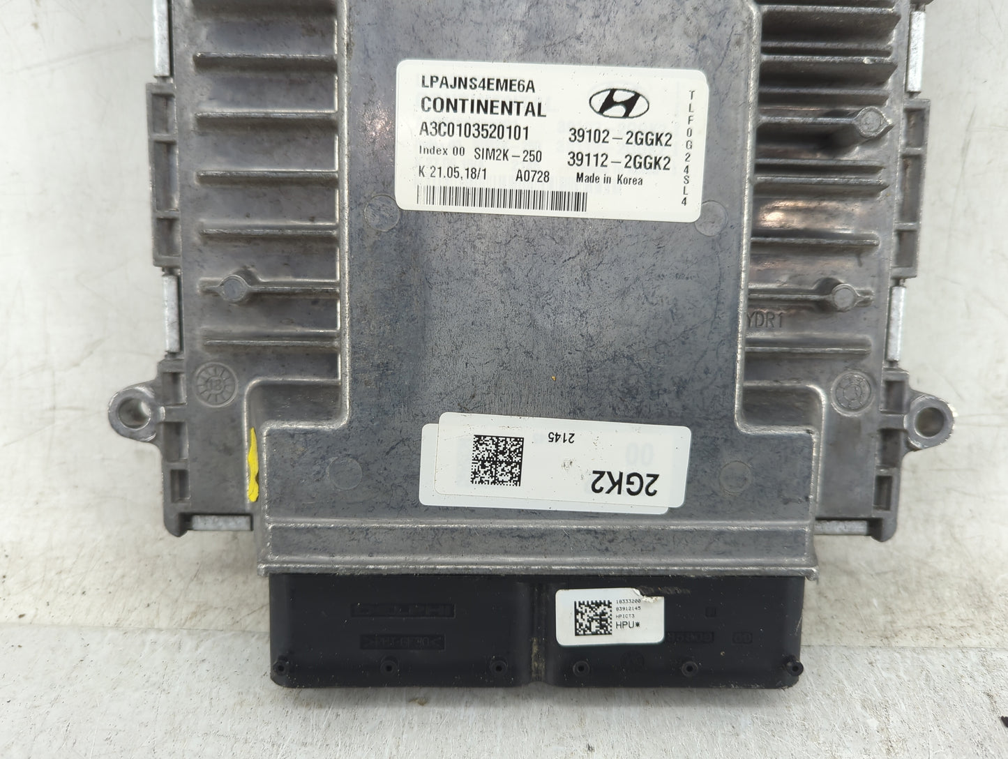 2018-2019 Hyundai Sonata PCM Engine Control Computer ECU ECM PCU OEM P/N:A3C0103520101 39112-2GGK2 Fits Fits 2018 2019 OEM U