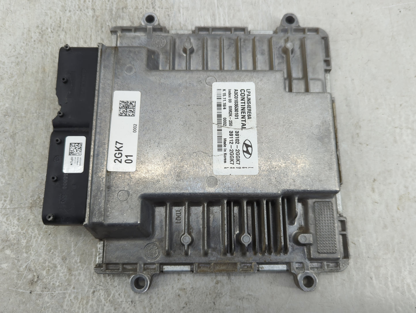 2018-2019 Hyundai Sonata PCM Engine Control Computer ECU ECM PCU OEM P/N:39102-2GK7 39112-2GK7, A3C0103530101 Fits Fits 2018