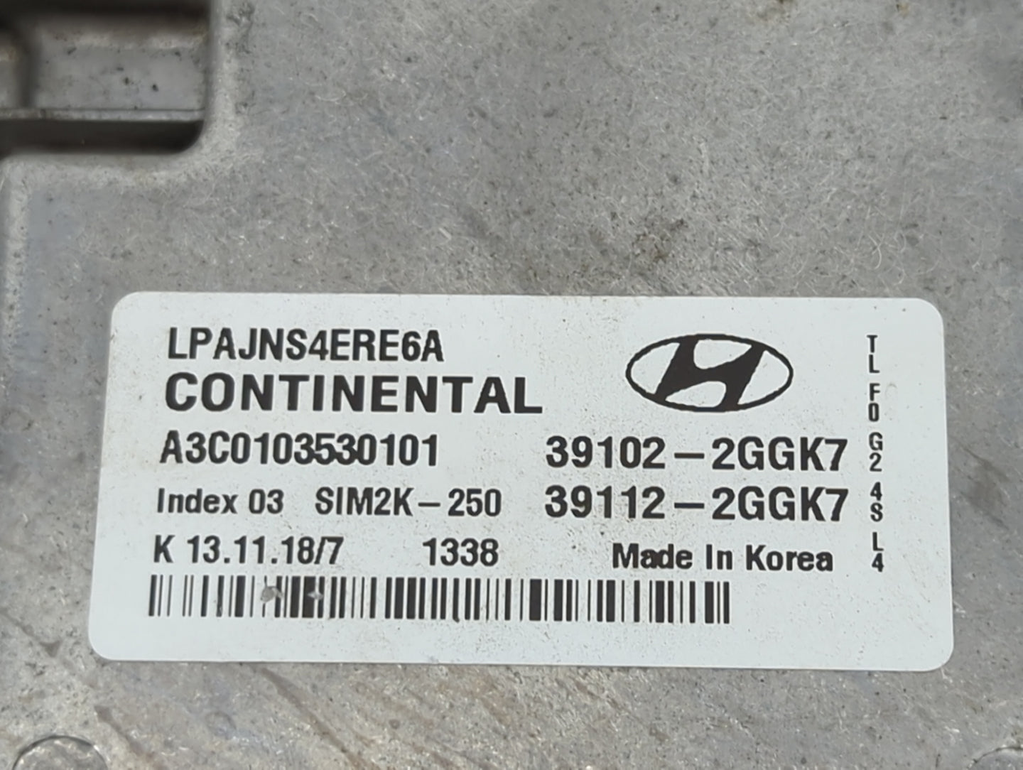 2018-2019 Hyundai Sonata PCM Engine Control Computer ECU ECM PCU OEM P/N:39102-2GGK7 39112-2GGK7 Fits Fits 2018 2019 OEM Use