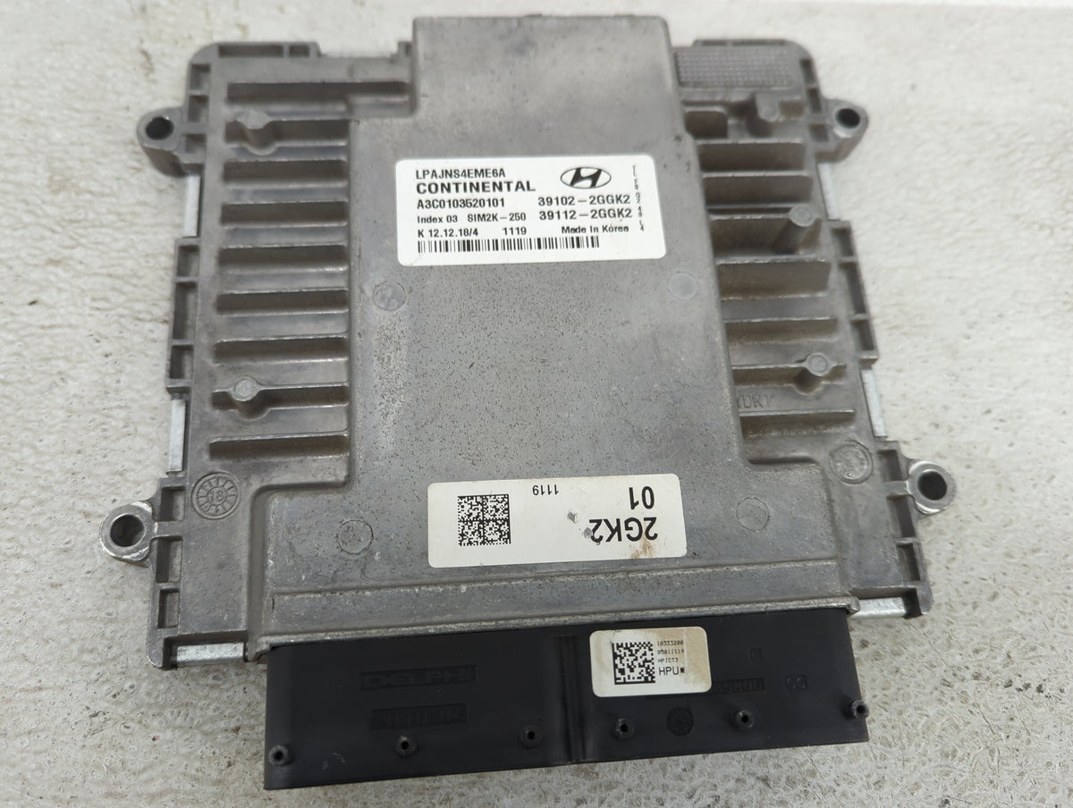 2018-2019 Hyundai Sonata PCM Engine Control Computer ECU ECM PCU OEM P/N:39102-2GGK2 39112-2GGK2, LPAJNS4EME6A Fits Fits 201