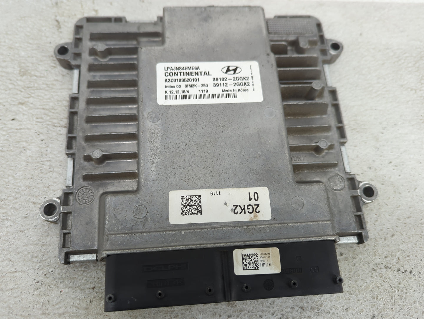 2018-2019 Hyundai Sonata PCM Engine Control Computer ECU ECM PCU OEM P/N:39102-2GGK2 39112-2GGK2, LPAJNS4EME6A Fits Fits 201