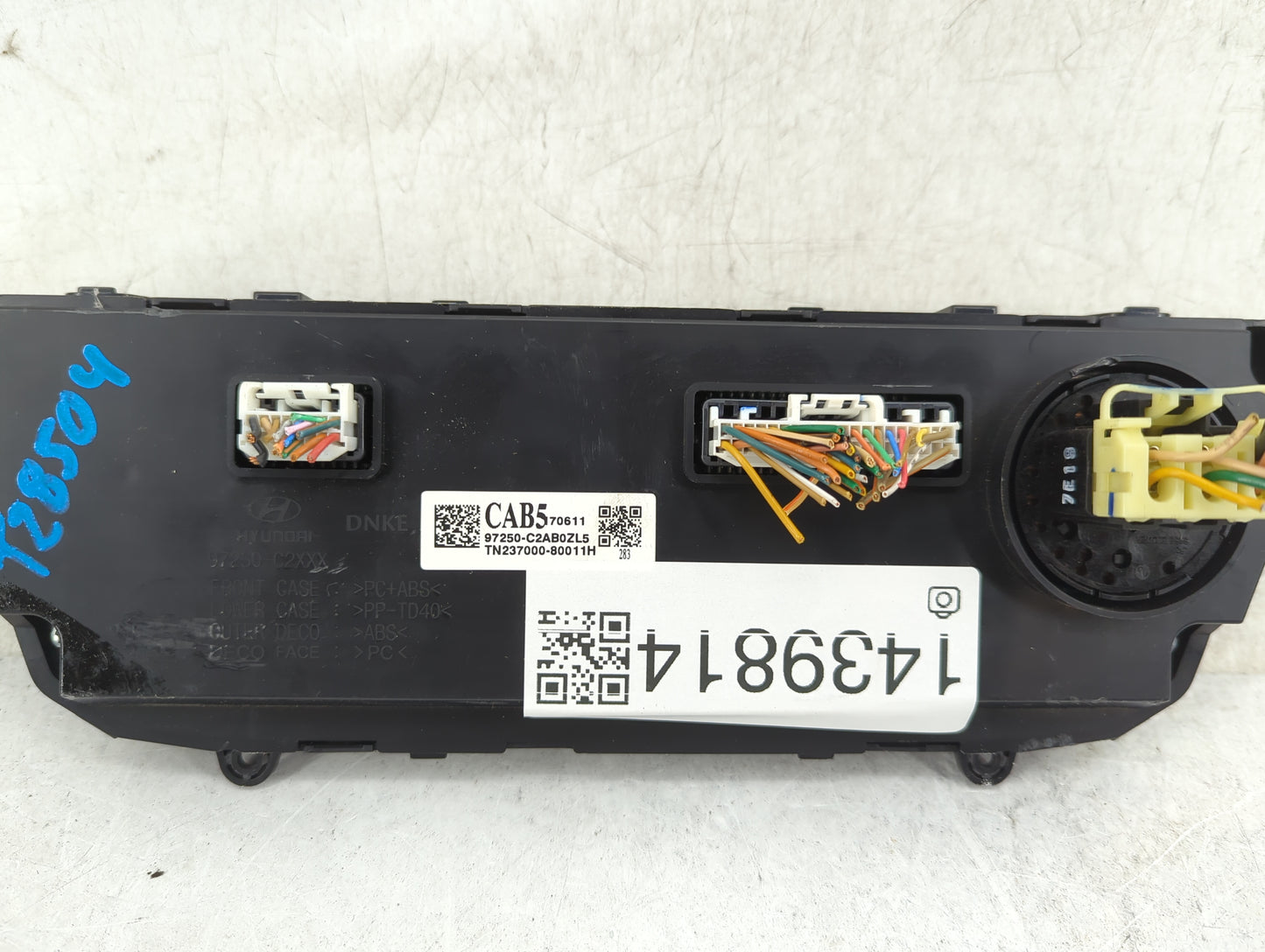2018-2019 Hyundai Sonata Climate Control Module Temperature AC/Heater Replacement P/N:97250-C2AB0ZL5 Fits Fits 2018 2019 OEM