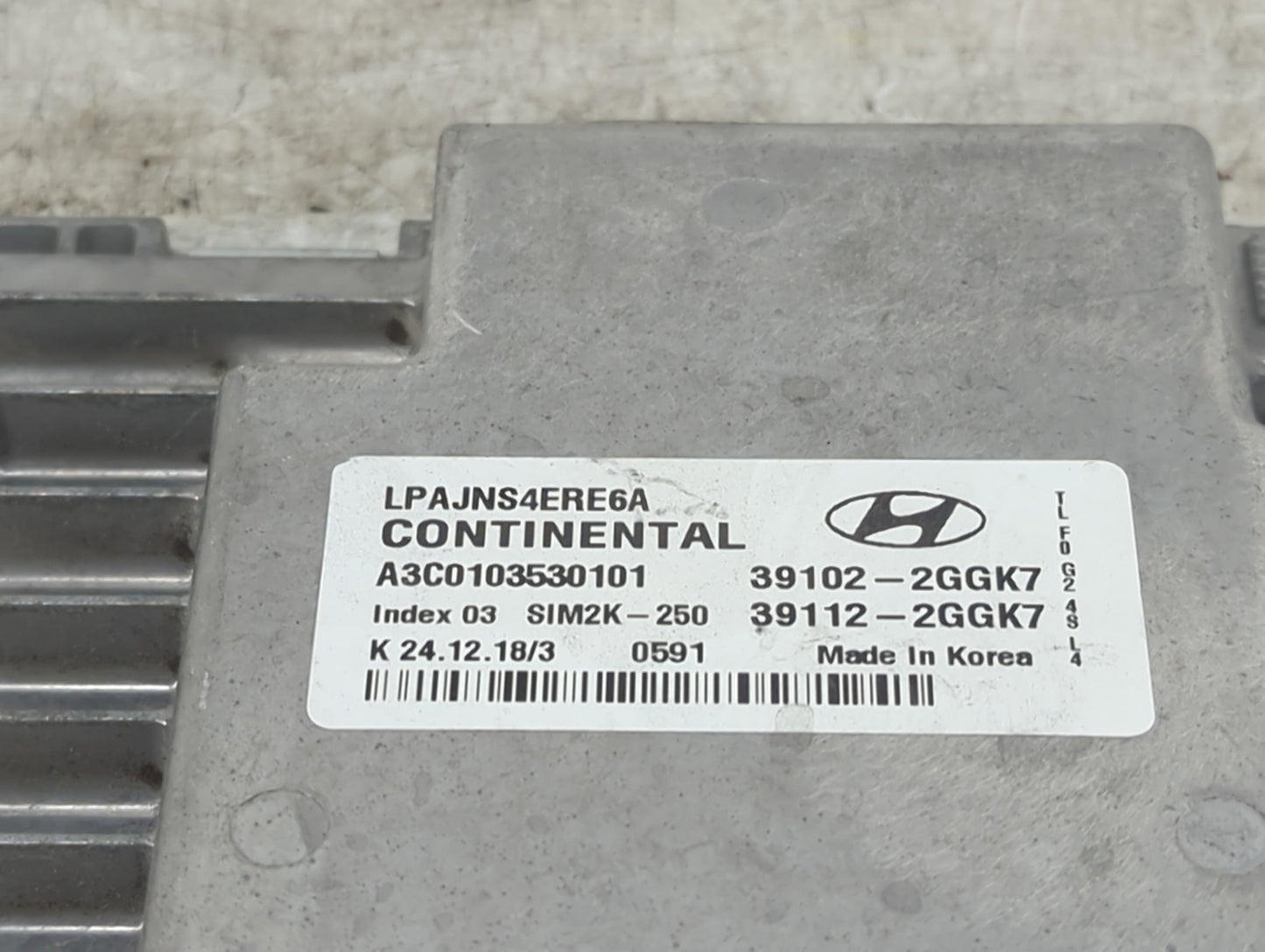 2018-2019 Hyundai Sonata PCM Engine Control Computer ECU ECM PCU OEM P/N:39112-2GGK7 39102-2GGK7 Fits Fits 2018 2019 OEM Use