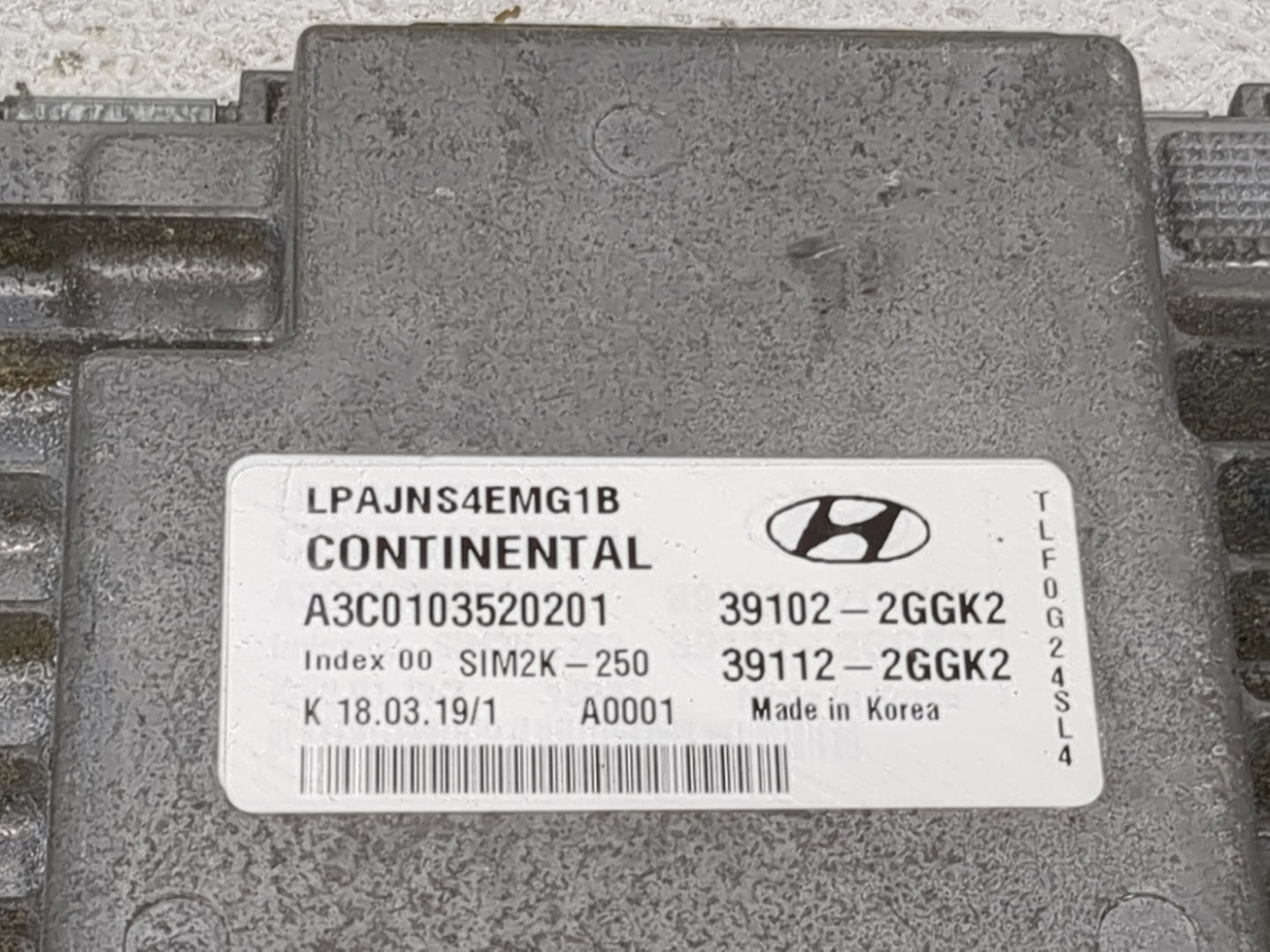 2018-2019 Hyundai Sonata PCM Engine Control Computer ECU ECM PCU OEM P/N:39112-2GGK2 39102-2GGK2 Fits Fits 2018 2019 OEM Use