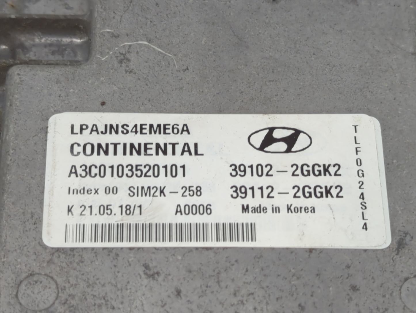 2018-2019 Hyundai Sonata PCM Engine Control Computer ECU ECM PCU OEM P/N:39112-2GGK2 39102-2GGK2 Fits Fits 2018 2019 OEM Use