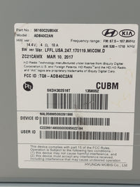 2018-2019 Hyundai Sonata Radio AM FM Cd Player Receiver Replacement P/N:96160C2UB04X ADB40C2AN, TQ8-ADB40C2AN Fits Fits 2018