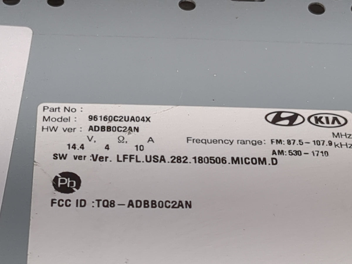 2019 Hyundai Sonata Information Radio Display Screen 1468390 - Oemusedautoparts1.com