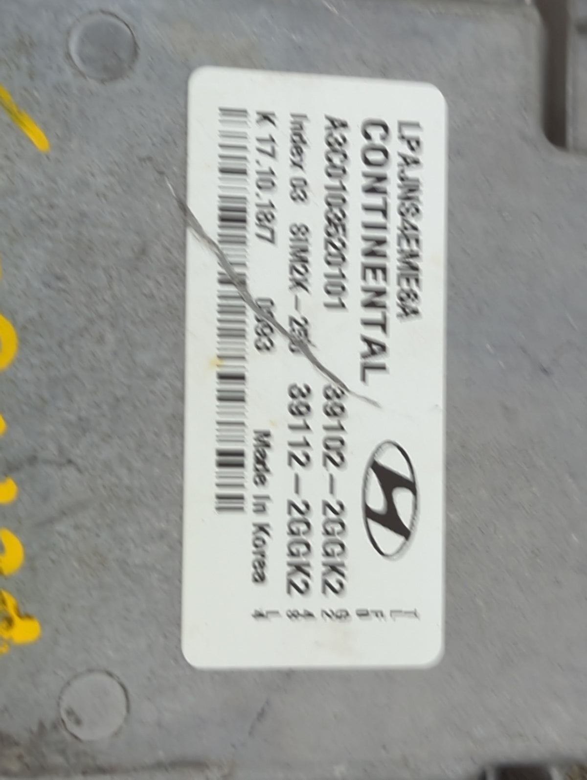 2018-2019 Hyundai Sonata PCM Engine Control Computer ECU ECM PCU OEM P/N:39102-2GGK2 39112-2GGK2 Fits Fits 2018 2019 OEM Use