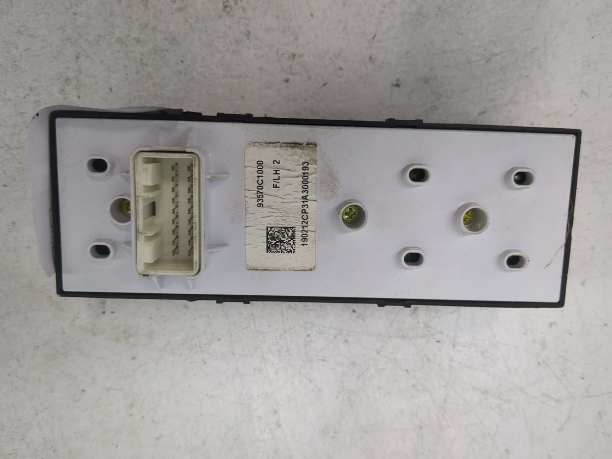 2015-2019 Hyundai Sonata Master Power Window Switch Replacement Driver Side Left P/N:93570C1000 Fits Fits 2015 2016 2017 201