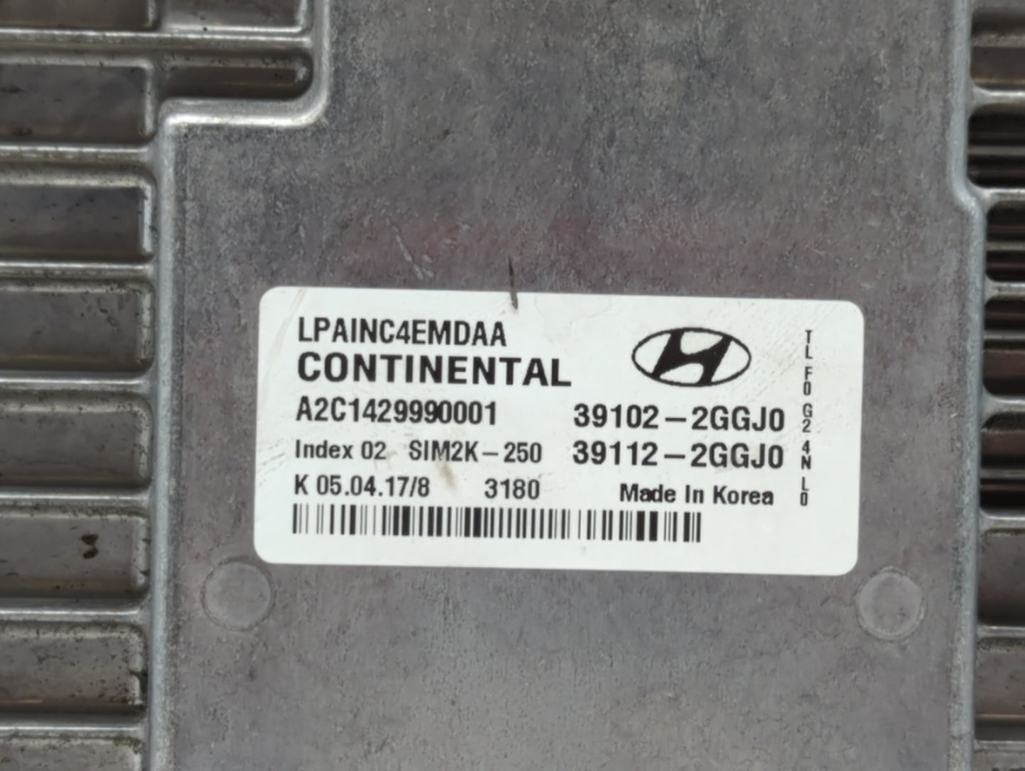 2018-2019 Hyundai Sonata PCM Engine Control Computer ECU ECM PCU OEM P/N:39102-2GGK2 39112-2GGK2, 39102-2GGJ0 Fits Fits 2018