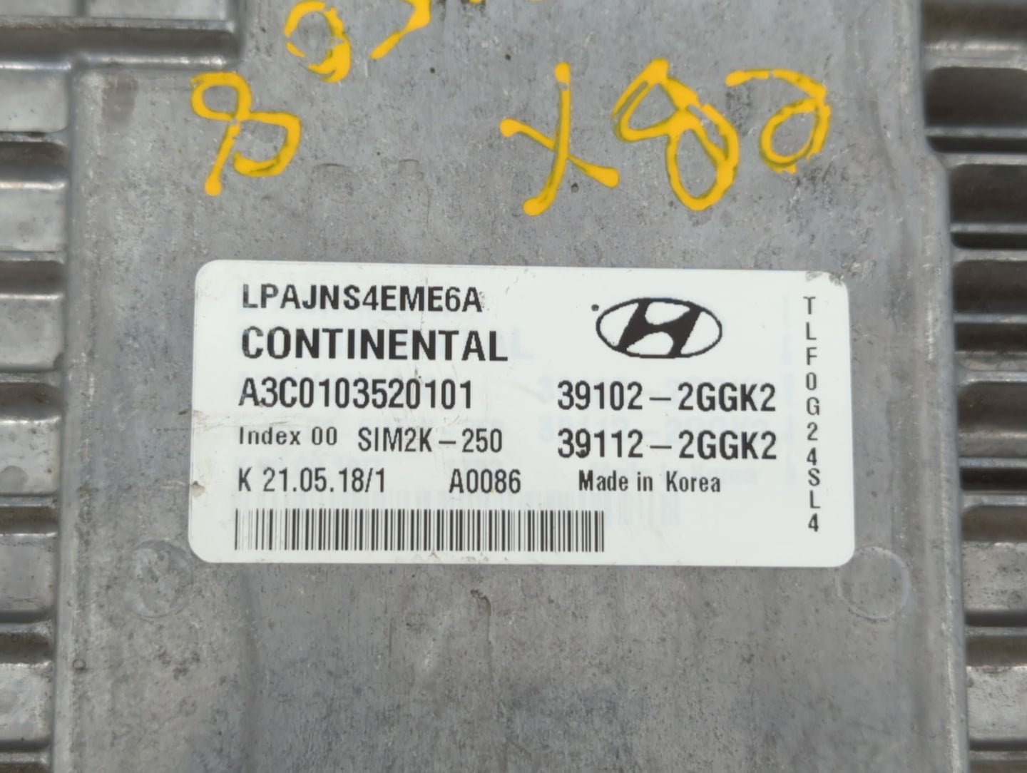 2018-2019 Hyundai Sonata PCM Engine Control Computer ECU ECM PCU OEM P/N:39102-2GGK2 39112-2GGK2, 39102-2GGJ0 Fits Fits 2018
