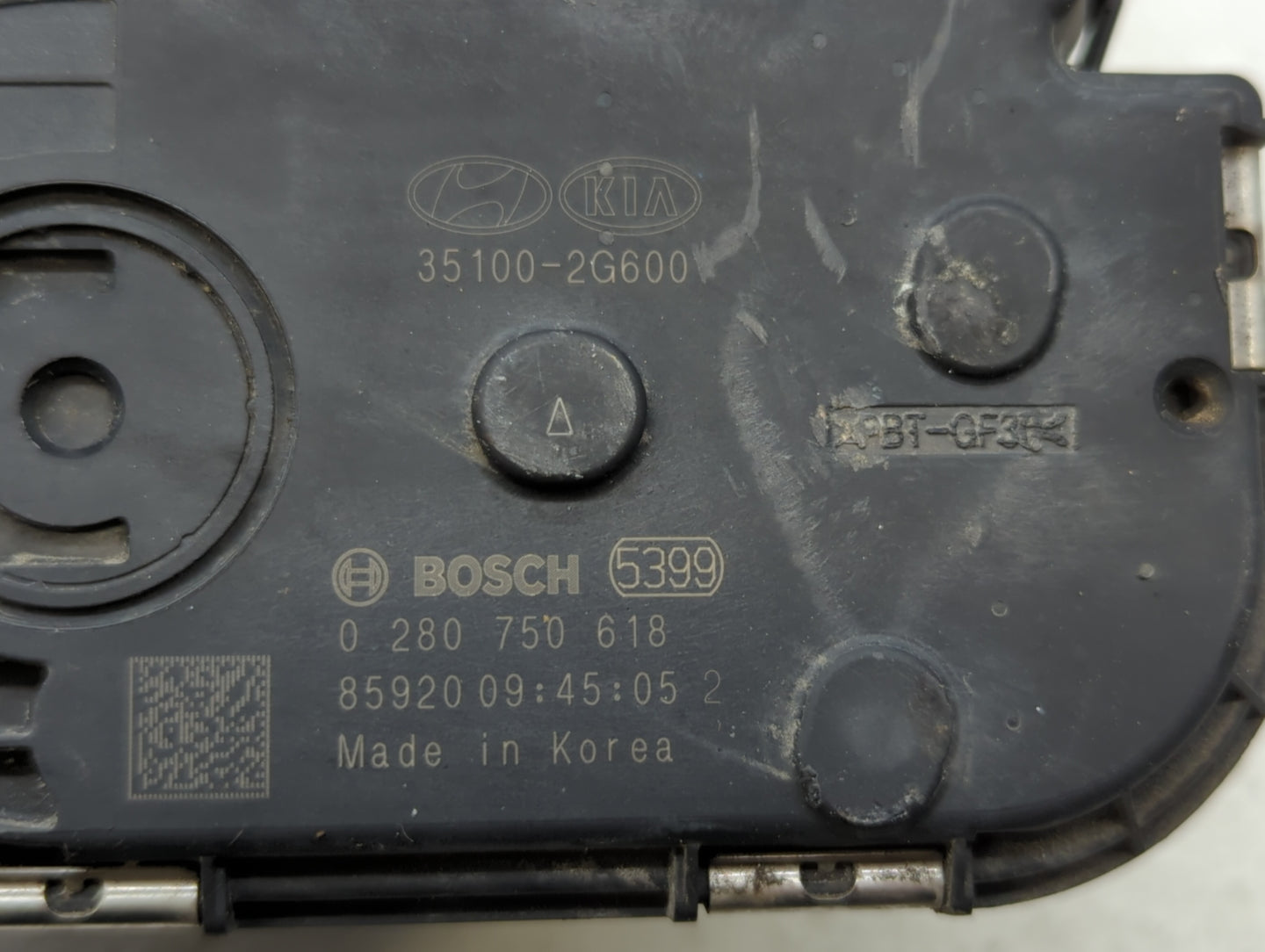 2015-2019 Hyundai Sonata Throttle Body P/N:0 280 750 618 35100-2G600 Fits Fits 2015 2016 2017 2018 2019 OEM Used Auto Parts 
