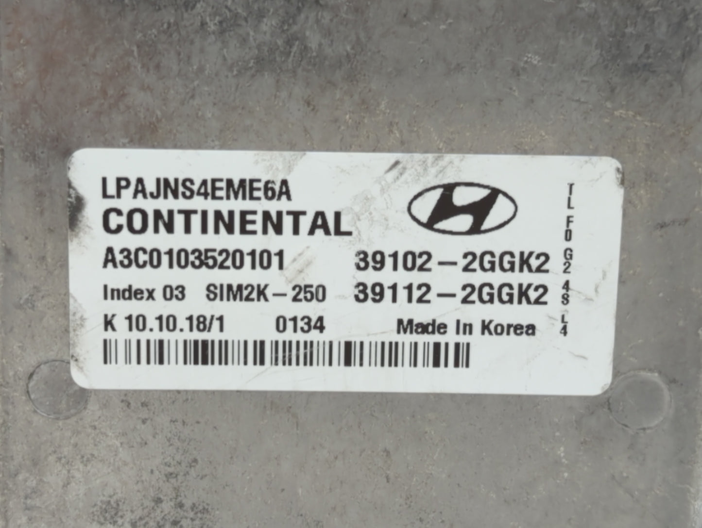 2018-2019 Hyundai Sonata PCM Engine Control Computer ECU ECM PCU OEM P/N:39102-2GGK2 39112-2GGK2, 39102-2GGJ0 Fits Fits 2018
