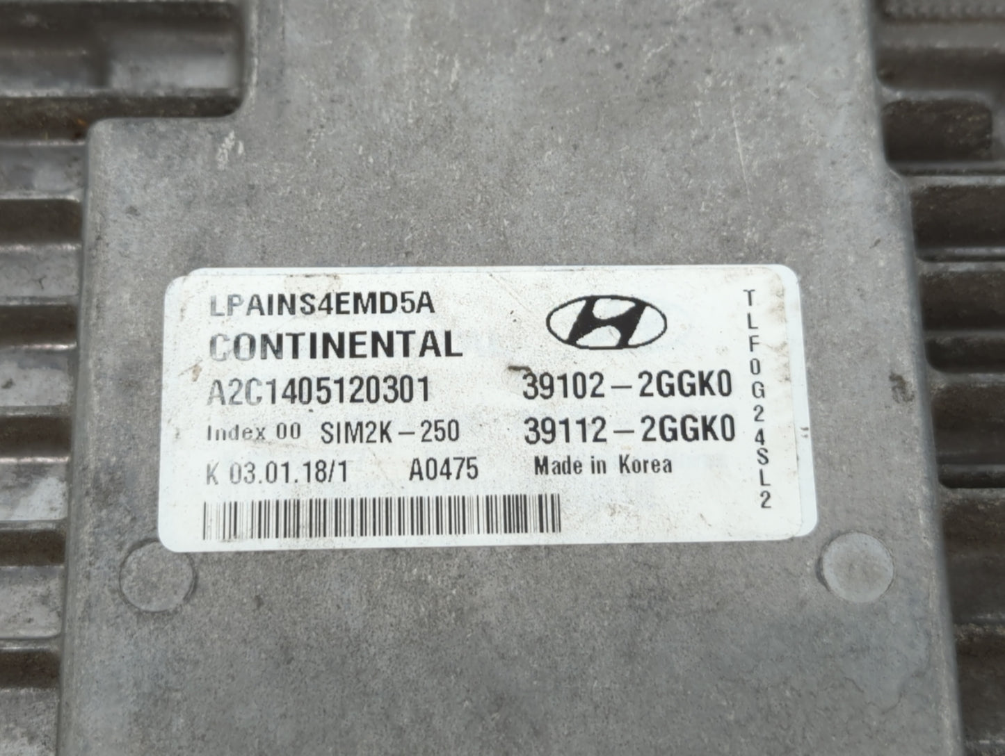 2018-2019 Hyundai Sonata PCM Engine Control Computer ECU ECM PCU OEM P/N:39112-2GGK5 39102-2GGK5, 39102-2GGK2 Fits Fits 2018