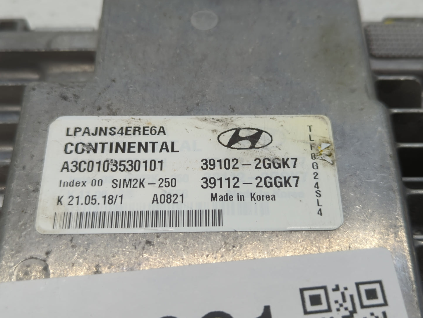2018-2019 Hyundai Sonata PCM Engine Control Computer ECU ECM PCU OEM P/N:39112-2GGK7 39102-2GGK7, 39112-2GGJ5 Fits Fits 2018