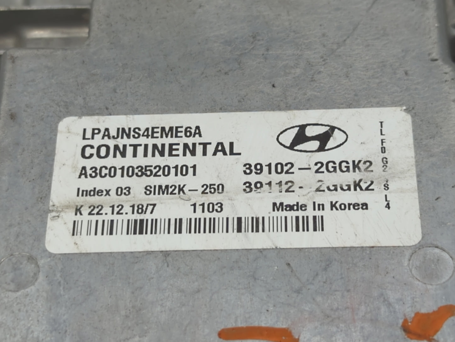 2018-2019 Hyundai Sonata PCM Engine Control Computer ECU ECM PCU OEM P/N:39112-2GGK0 39102-2GGK0, 39102-2GGJ0 Fits Fits 2018