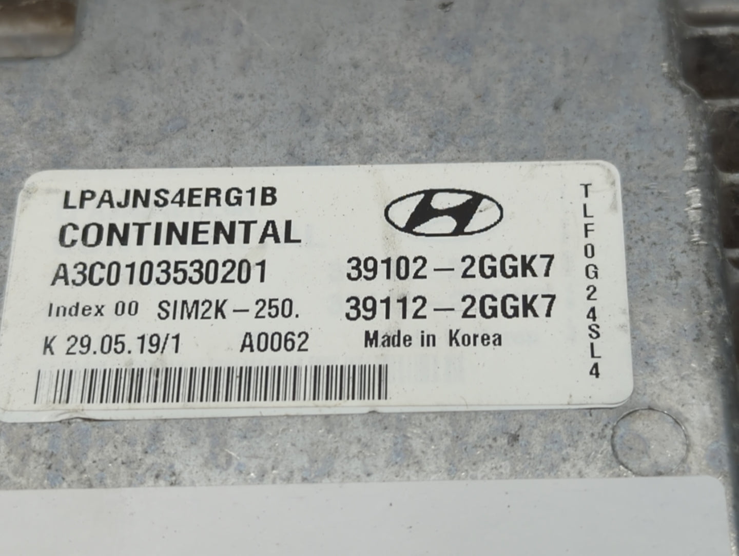 2018-2019 Hyundai Sonata PCM Engine Control Computer ECU ECM PCU OEM P/N:39112-2GGK5 39112-2GGK7, 39102-2GGK7 Fits Fits 2018