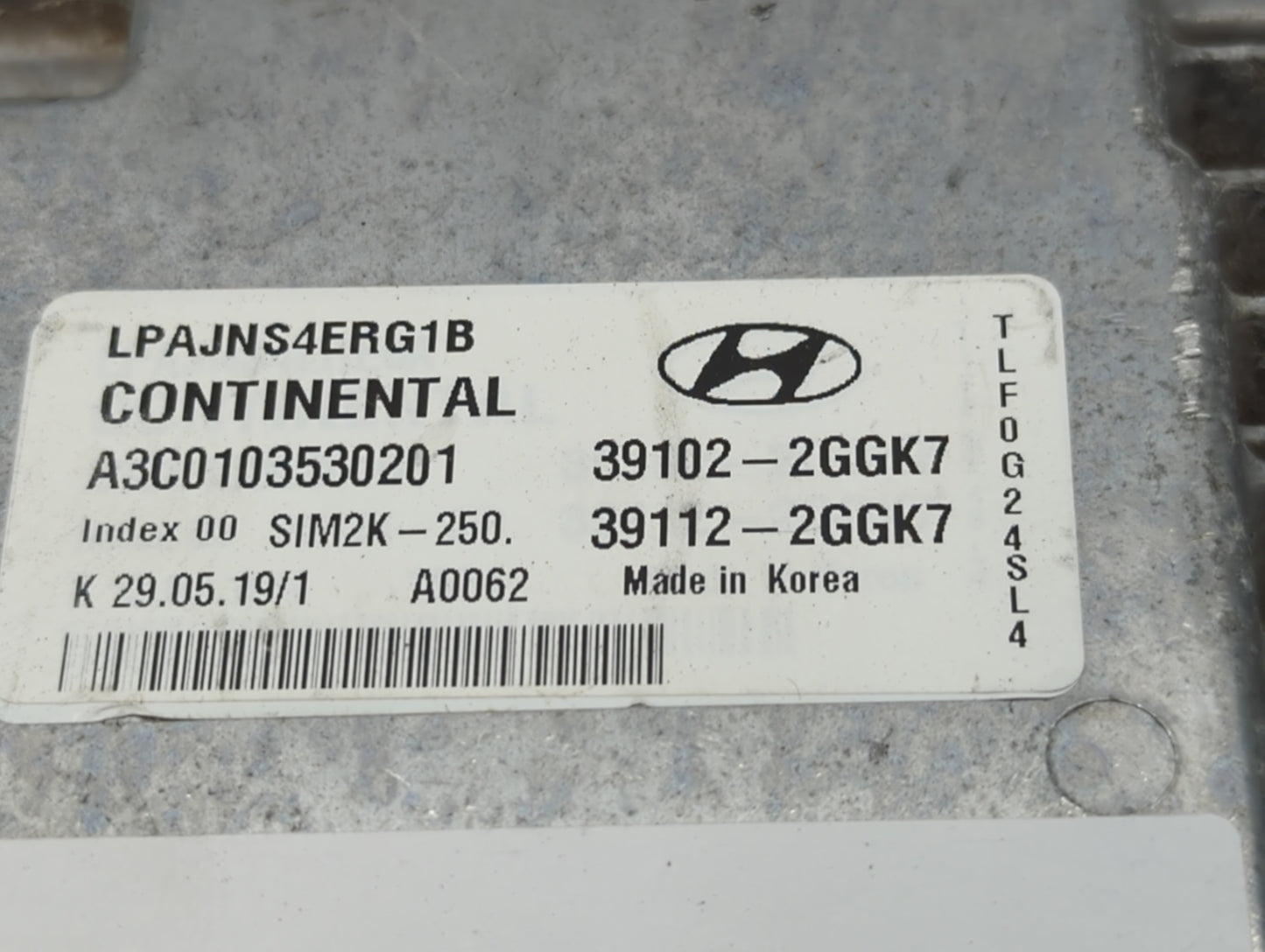 2018-2019 Hyundai Sonata PCM Engine Control Computer ECU ECM PCU OEM P/N:39112-2GGK5 39112-2GGK7, 39102-2GGK7 Fits Fits 2018