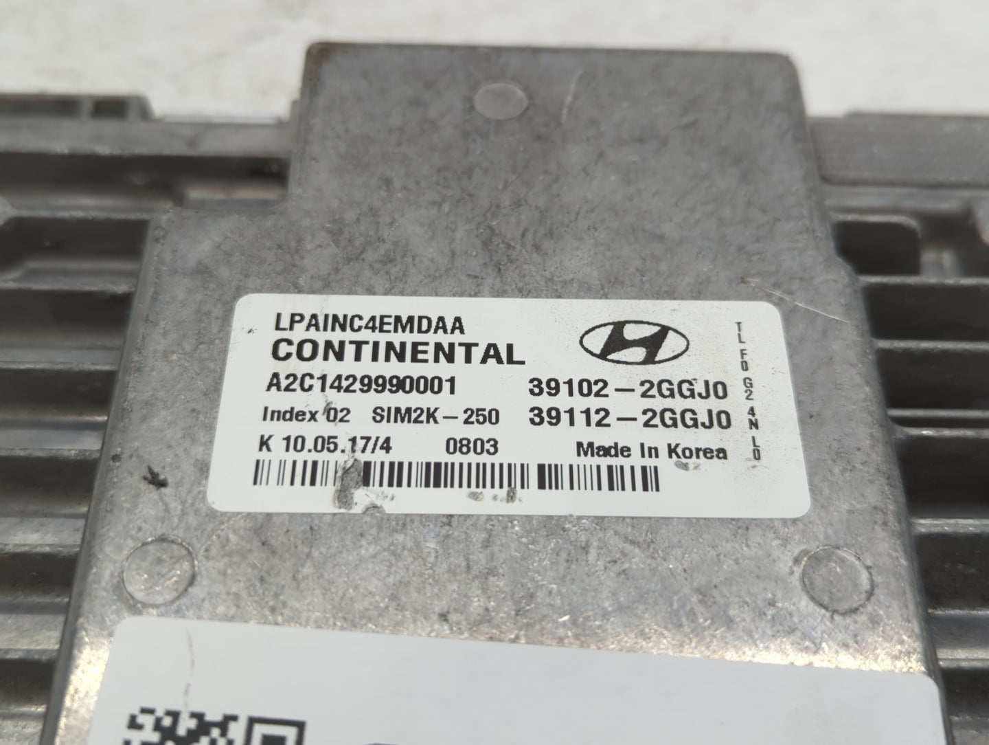2018-2019 Hyundai Sonata PCM Engine Control Computer ECU ECM PCU OEM P/N:39112-2GGK2 39102-2GGK2, 39112-2GGK0 Fits Fits 2018