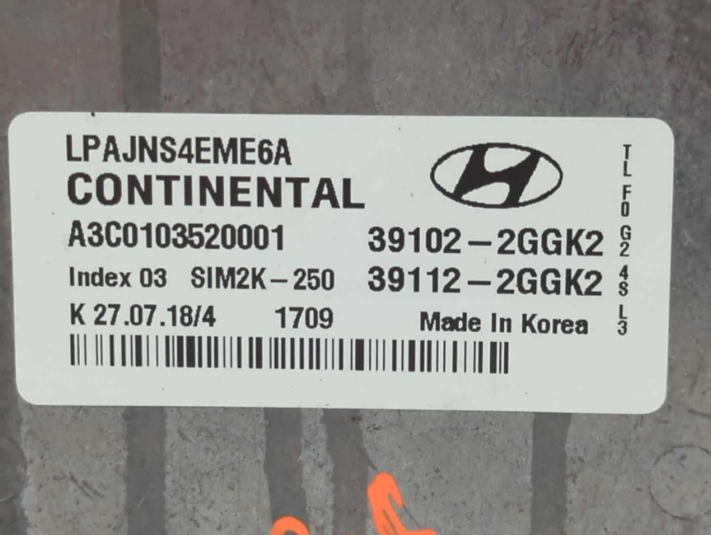 2018-2019 Hyundai Sonata PCM Engine Control Computer ECU ECM PCU OEM P/N:39112-2GGK2 39102-2GGK2, 39112-2GGJ0 Fits Fits 2018