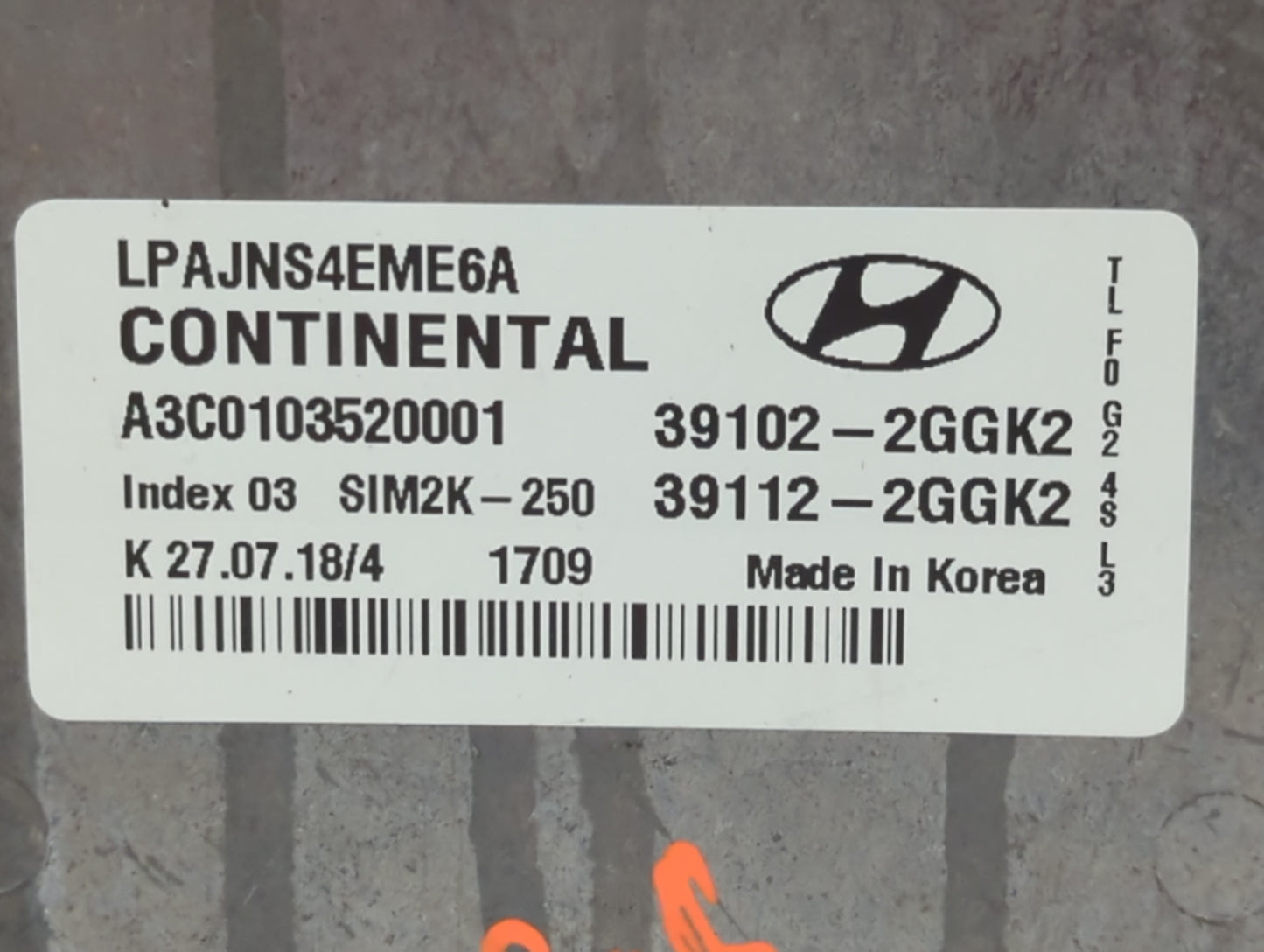 2018-2019 Hyundai Sonata PCM Engine Control Computer ECU ECM PCU OEM P/N:39112-2GGK2 39102-2GGK2, 39112-2GGJ0 Fits Fits 2018