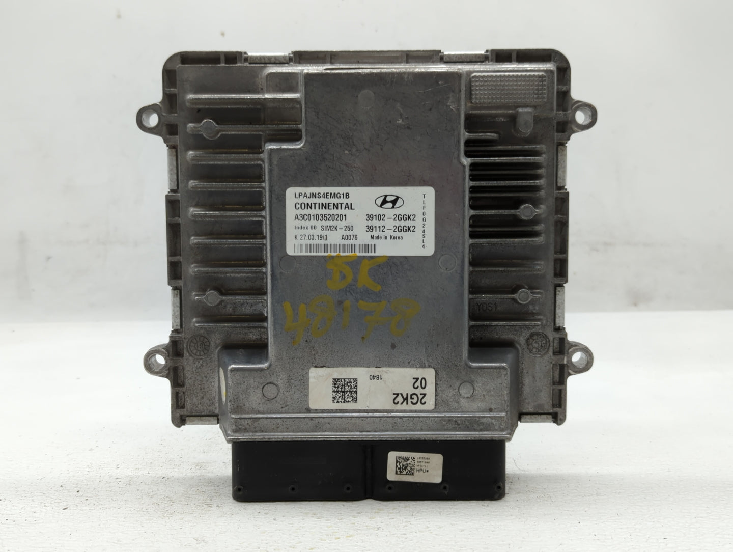 2018-2019 Hyundai Sonata PCM Engine Control Computer ECU ECM PCU OEM P/N:39112-2GGK2 39102-2GGK2, 39112-2GGJ0 Fits Fits 2018