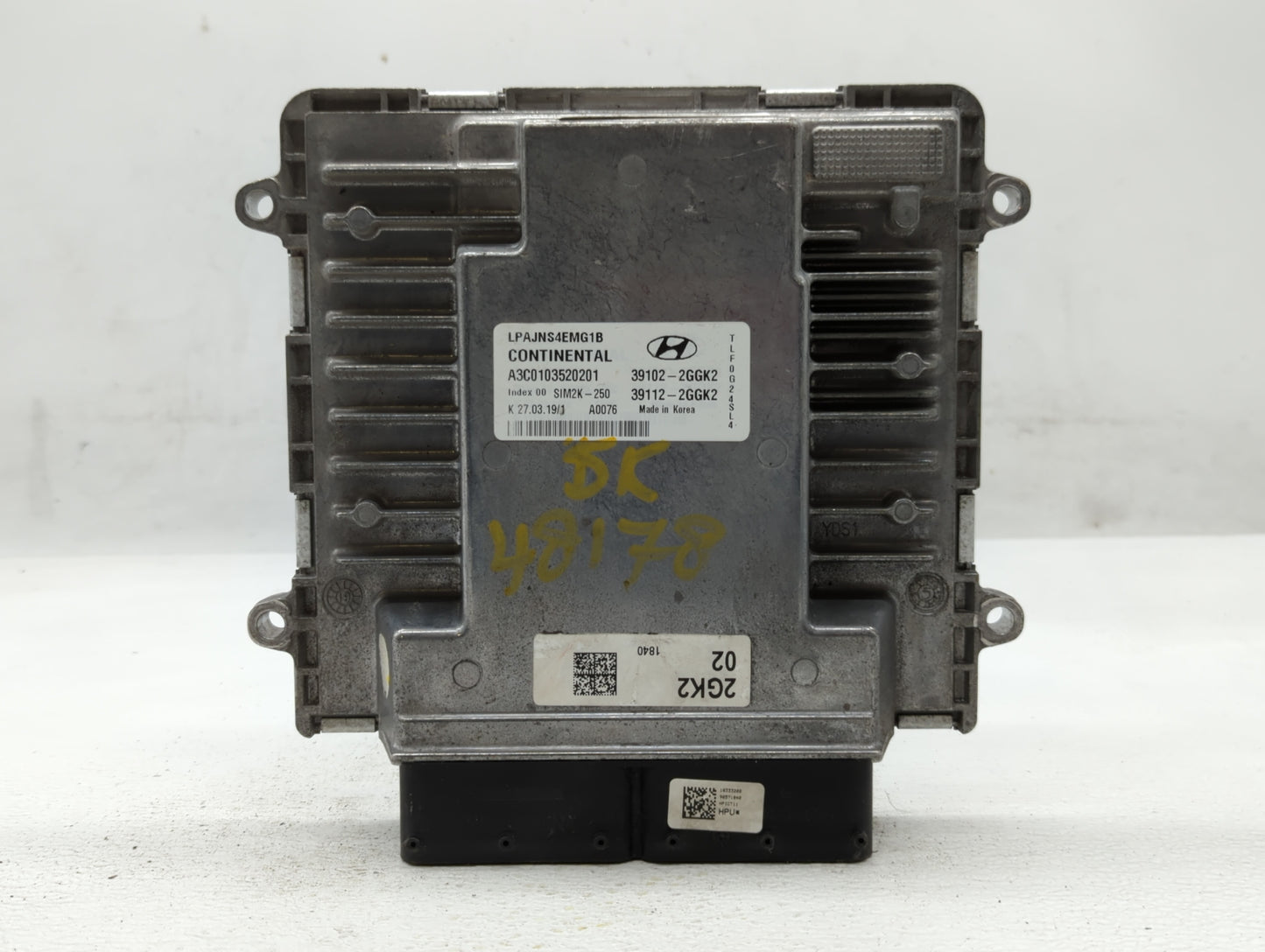 2018-2019 Hyundai Sonata PCM Engine Control Computer ECU ECM PCU OEM P/N:39112-2GGK2 39102-2GGK2, 39112-2GGJ0 Fits Fits 2018