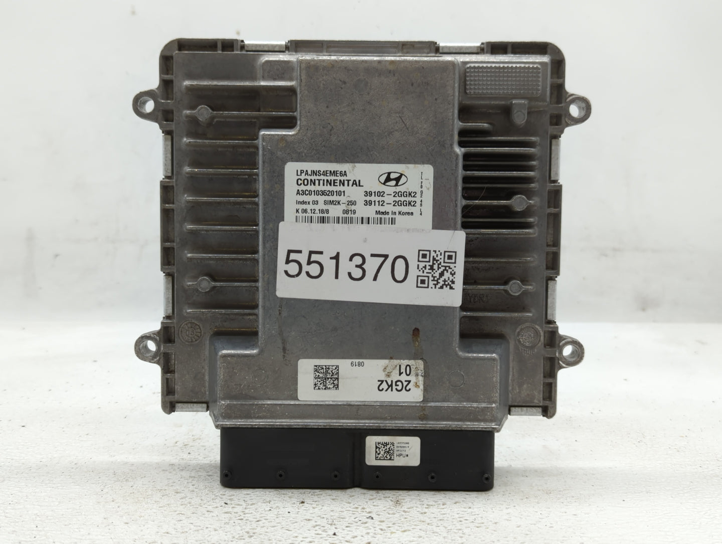 2018-2019 Hyundai Sonata PCM Engine Control Computer ECU ECM PCU OEM P/N:39112-2GGK2 39102-2GGK2, 39112-2GGK0 Fits Fits 2018