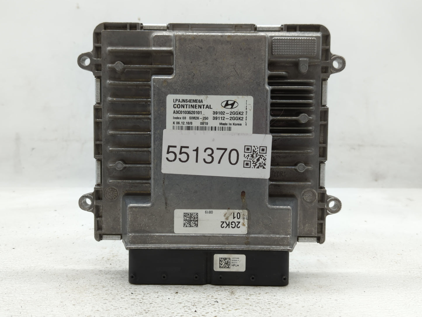 2018-2019 Hyundai Sonata PCM Engine Control Computer ECU ECM PCU OEM P/N:39112-2GGK2 39102-2GGK2, 39112-2GGK0 Fits Fits 2018