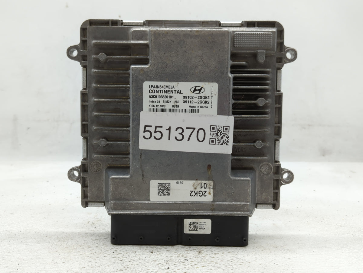 2018-2019 Hyundai Sonata PCM Engine Control Computer ECU ECM PCU OEM P/N:39112-2GGK2 39102-2GGK2, 39112-2GGK0 Fits 2018 2019