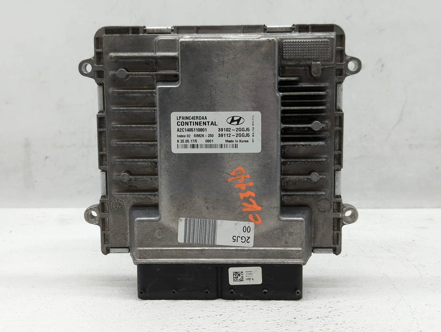 2018-2019 Hyundai Sonata PCM Engine Control Computer ECU ECM PCU OEM P/N:39102-2GGK7 Fits Fits 2018 2019 OEM Used Auto Parts