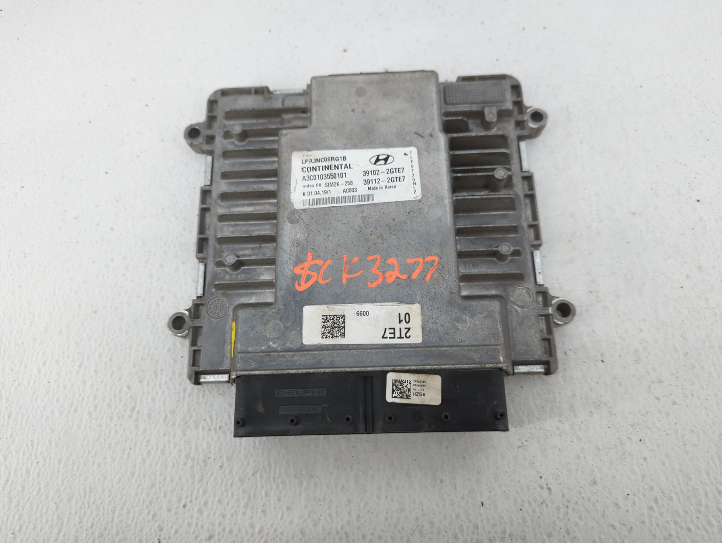 2018-2019 Hyundai Sonata PCM Engine Control Computer ECU ECM PCU OEM P/N:39102-2GTE7 39112-2GTE5, 39102-2GTE5 Fits Fits 2018