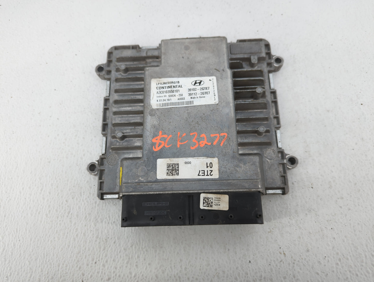 2018-2019 Hyundai Sonata PCM Engine Control Computer ECU ECM PCU OEM P/N:39102-2GTE7 39112-2GTE5, 39102-2GTE5 Fits Fits 2018