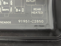 2018-2019 Hyundai Sonata Fusebox Fuse Box Panel Relay Module P/N:91951-C2850 Fits Fits 2018 2019 OEM Used Auto Parts - Oemus