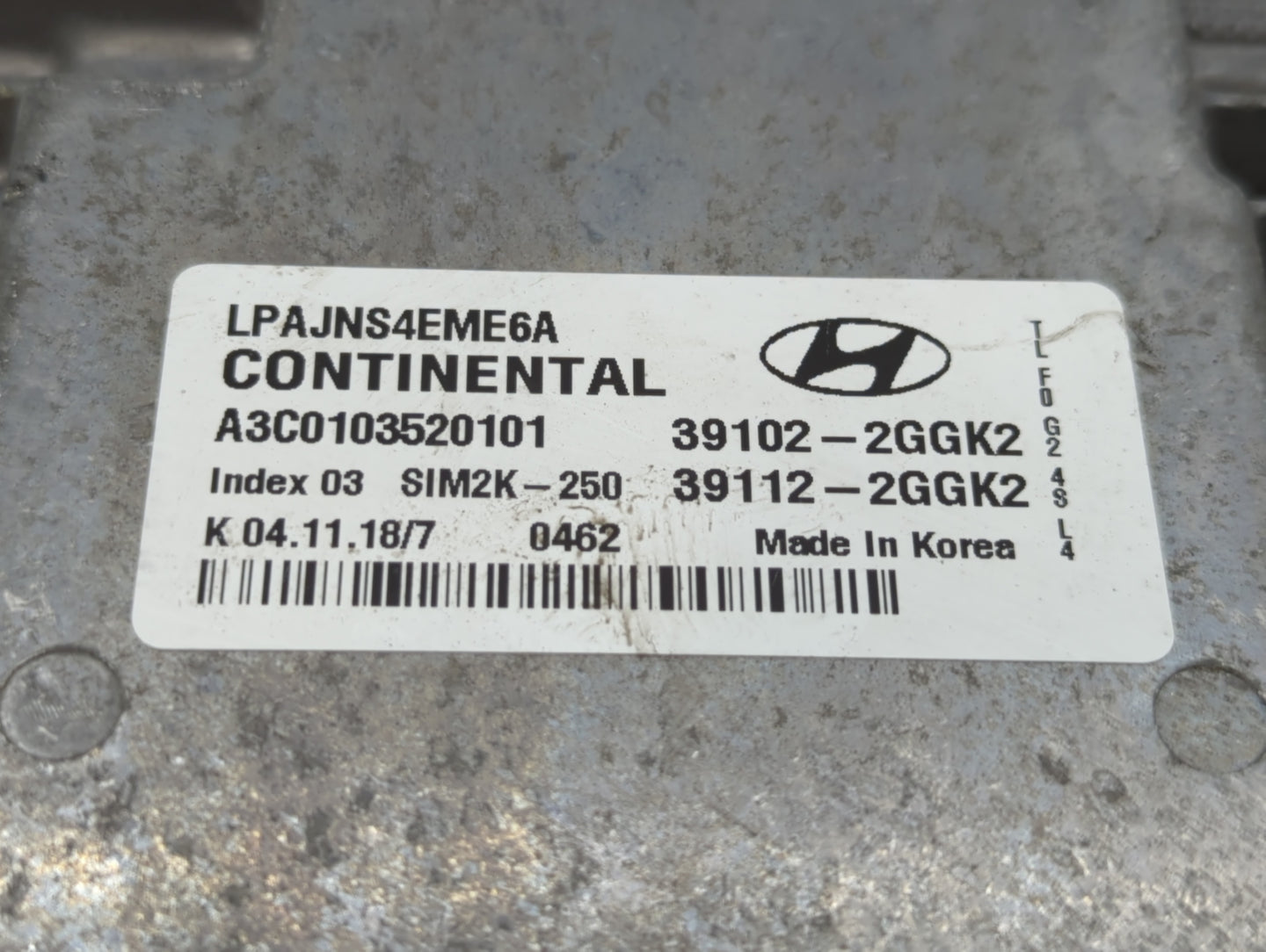 2018-2019 Hyundai Sonata PCM Engine Control Computer ECU ECM PCU OEM P/N:39112-2GGK2 39102-2GGK2, 39112-2GGJ0 Fits Fits 2018