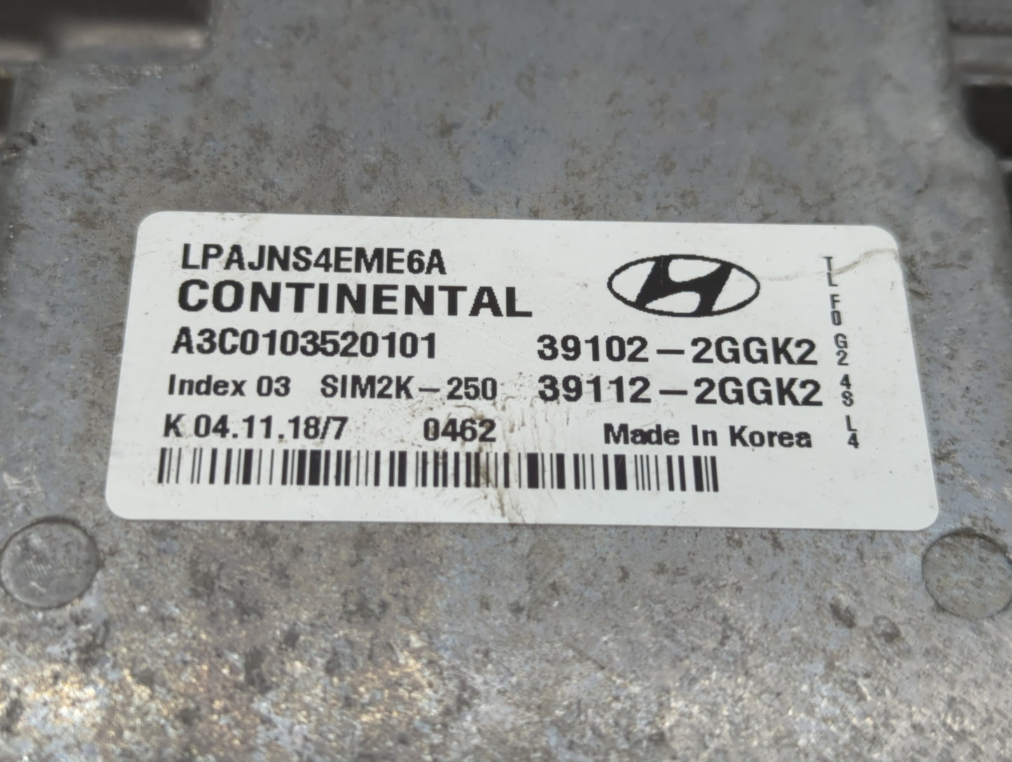 2018-2019 Hyundai Sonata PCM Engine Control Computer ECU ECM PCU OEM P/N:39112-2GGK2 39102-2GGK2, 39112-2GGJ0 Fits Fits 2018